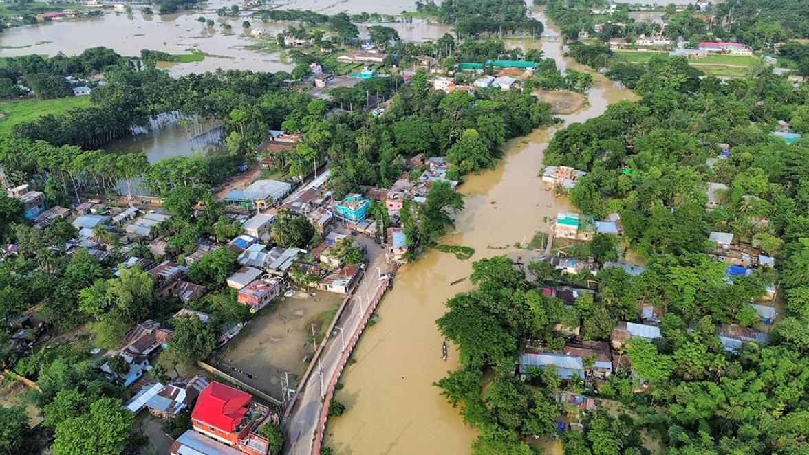 দেশের যেসব জেলায় বন্যার পূর্বাভাস