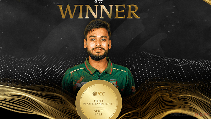 আইসিসির মাসসেরা খেলোয়াড় হলেন মিরাজ
