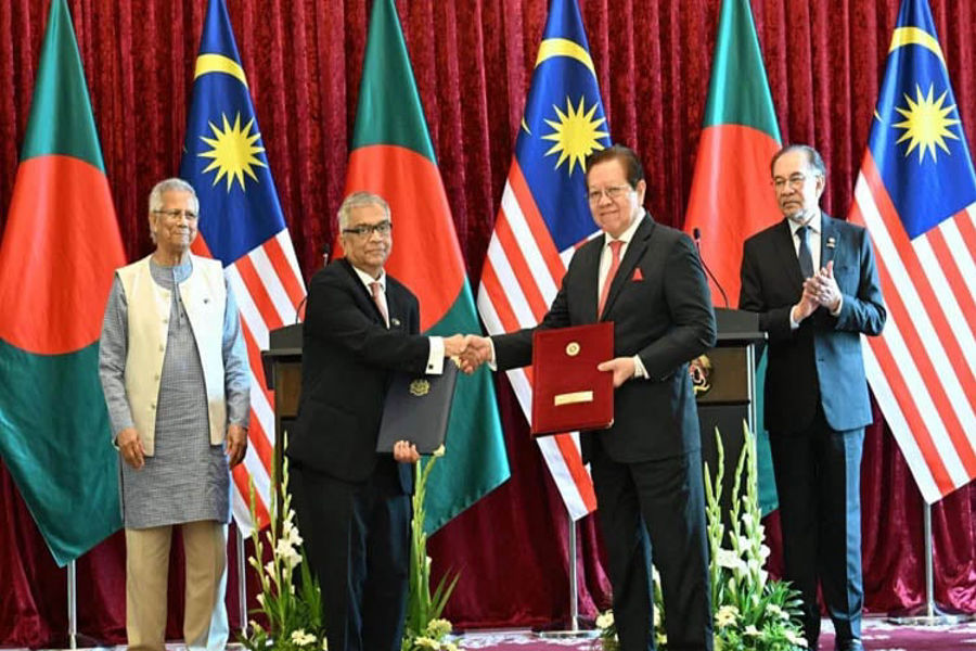 বাংলাদেশ ও মালয়েশিয়ার মধ্যে ৫টি সমঝোতা স্মারক, তিনটি নোট বিনিময় স্বাক্ষর