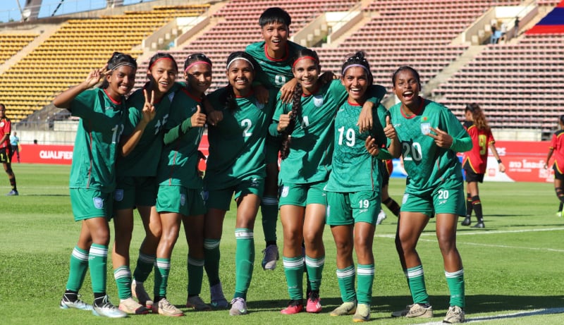 তৃষ্ণার হ্যাটট্রিক, ৮ গোলে জয় বাংলাদেশের